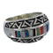 Water Wave Silver And Multicolor Southwest Ring Size 6-1/4 YX75519